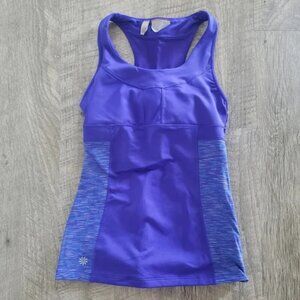 Athleta Blue Razorback Workout Tank Top.